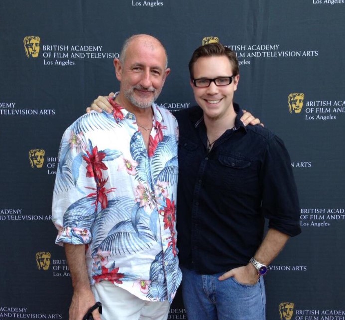 Photo of Adrian Carr and Mat Van Rhoon together at the British Academy of Film and Television (BAFTA) in Los Angeles.