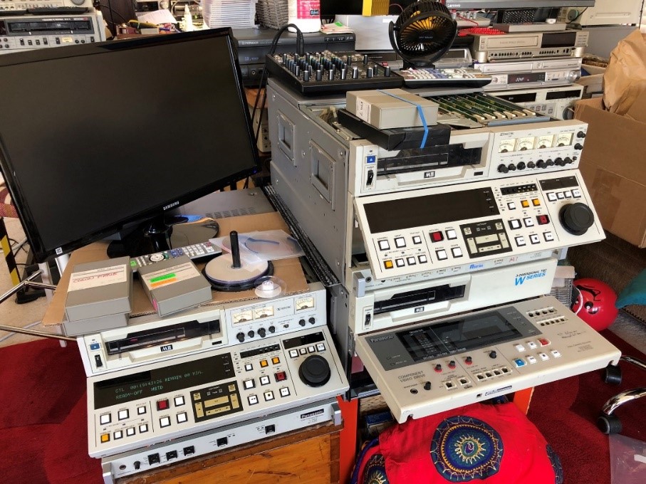 Three MII Tape Decks for capturing the Pandora tapes.