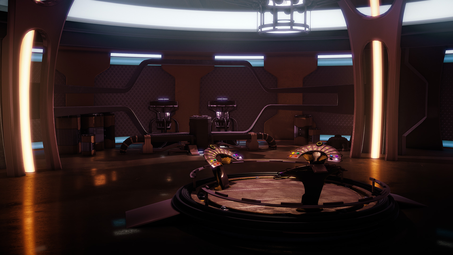 3D rendering of the new spaceship interior, work in progress.